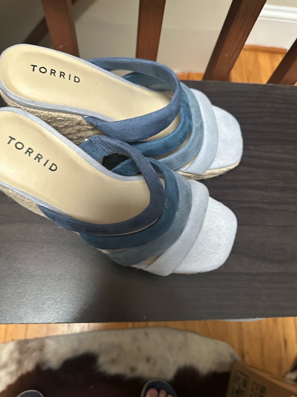 torrid Blue Ombre Multi-Strap Wedge Sandals